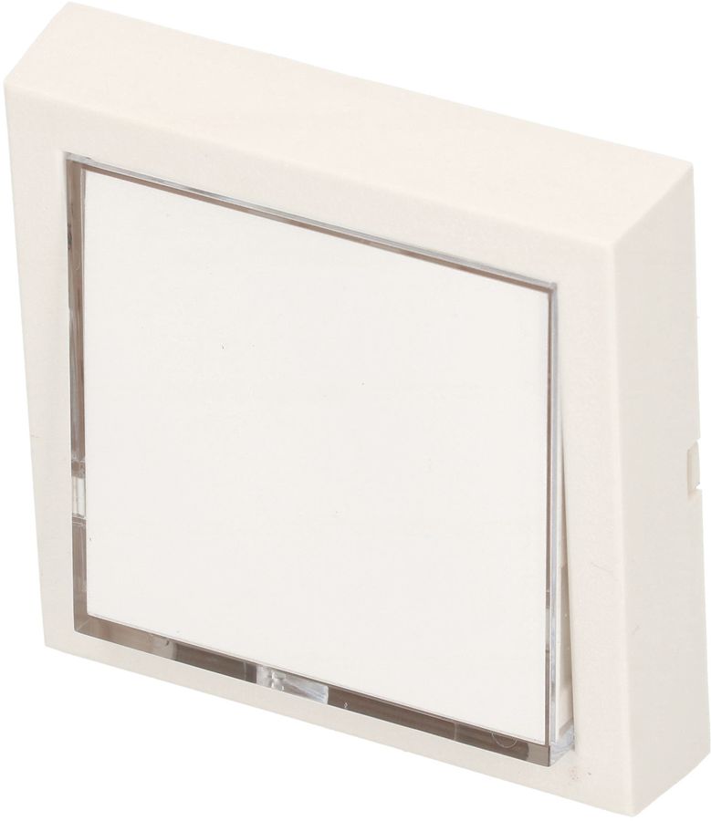 Bouton-poussoir carré blanc ivoire