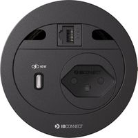 DIVUS bloc multiprise noir 1x type 13 1x USB-C 60W 1x RJ45