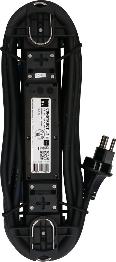 multiprise Construct Line 4x type 23 IP55 noir/bleu 5m