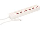 multipresa Multi-Switch 6x tipo 13 bianco