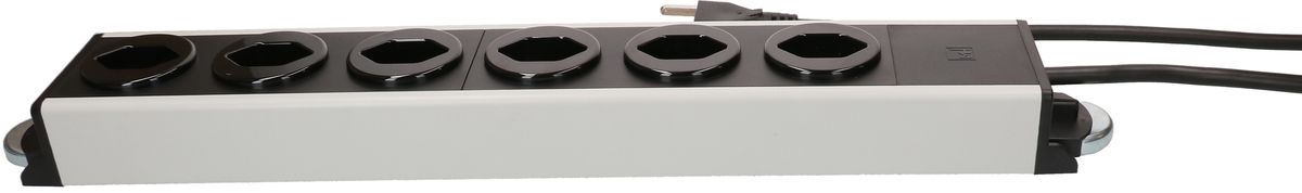 multiprise Power Line 6x typ 23 gris/noir 1.5m aimant