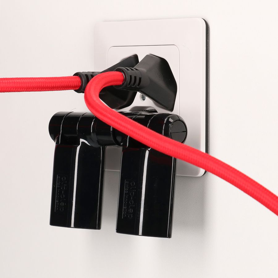 multi adaptateur clip-clap 2x type 13 3 pôles noir BS