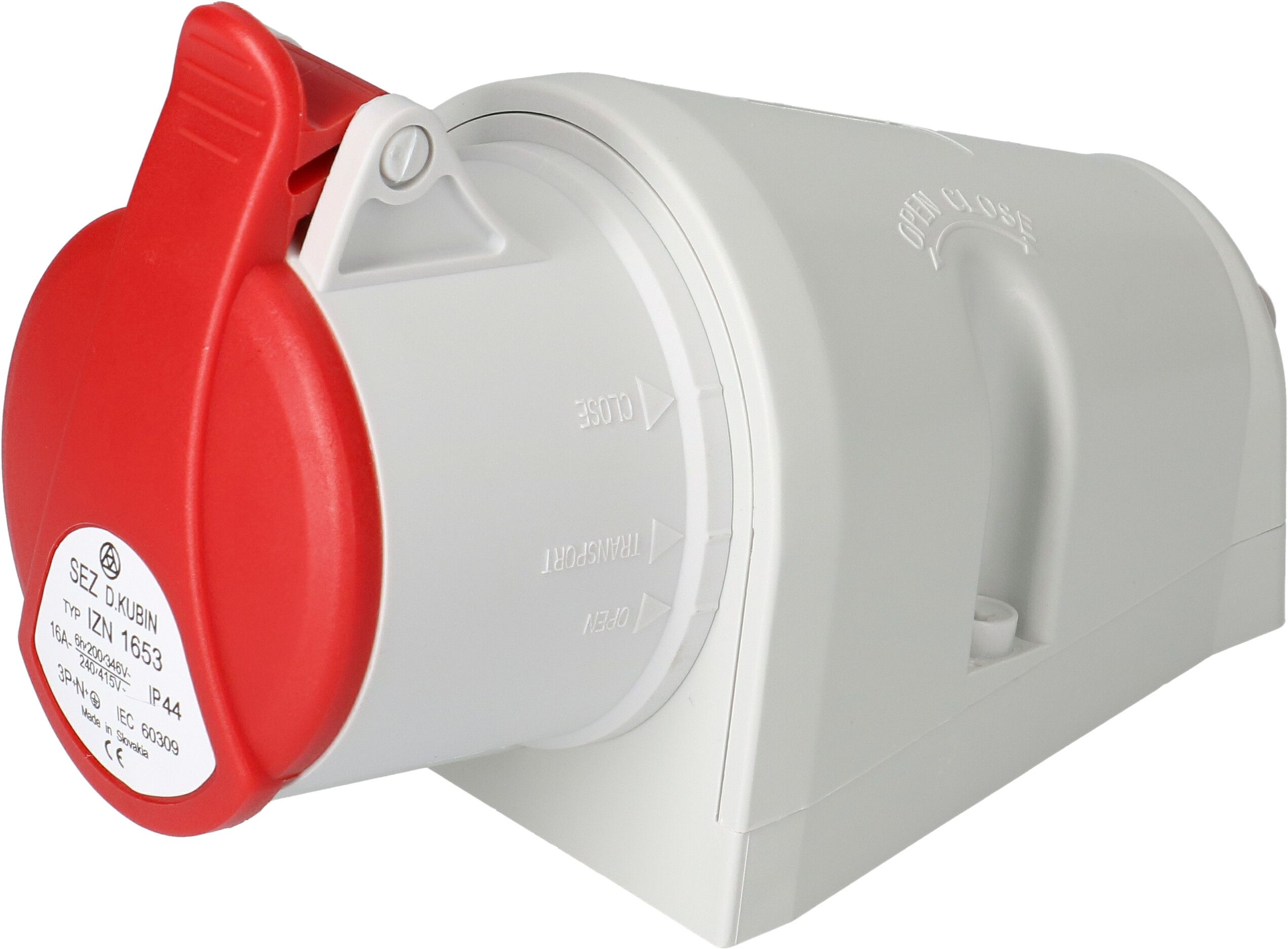 prise murale CEE 3P+N+E 400V/16A rouge IP44