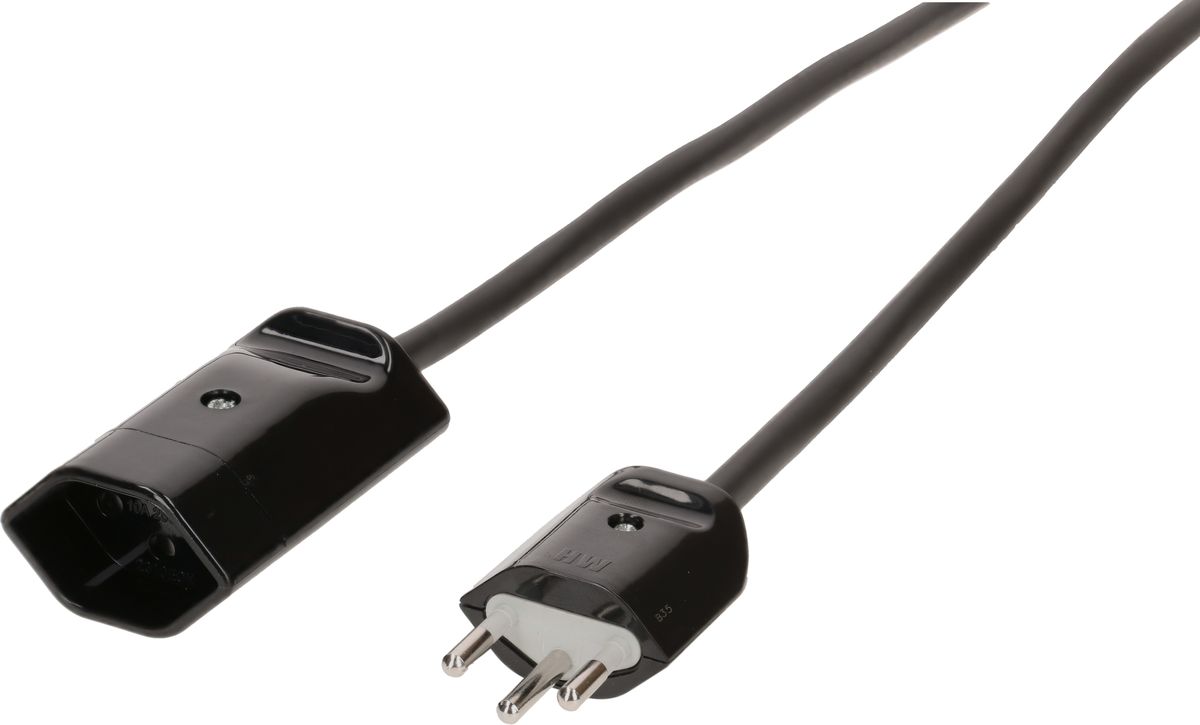 rallonge 3G1.0 5m noir blindé type 12 / type 13