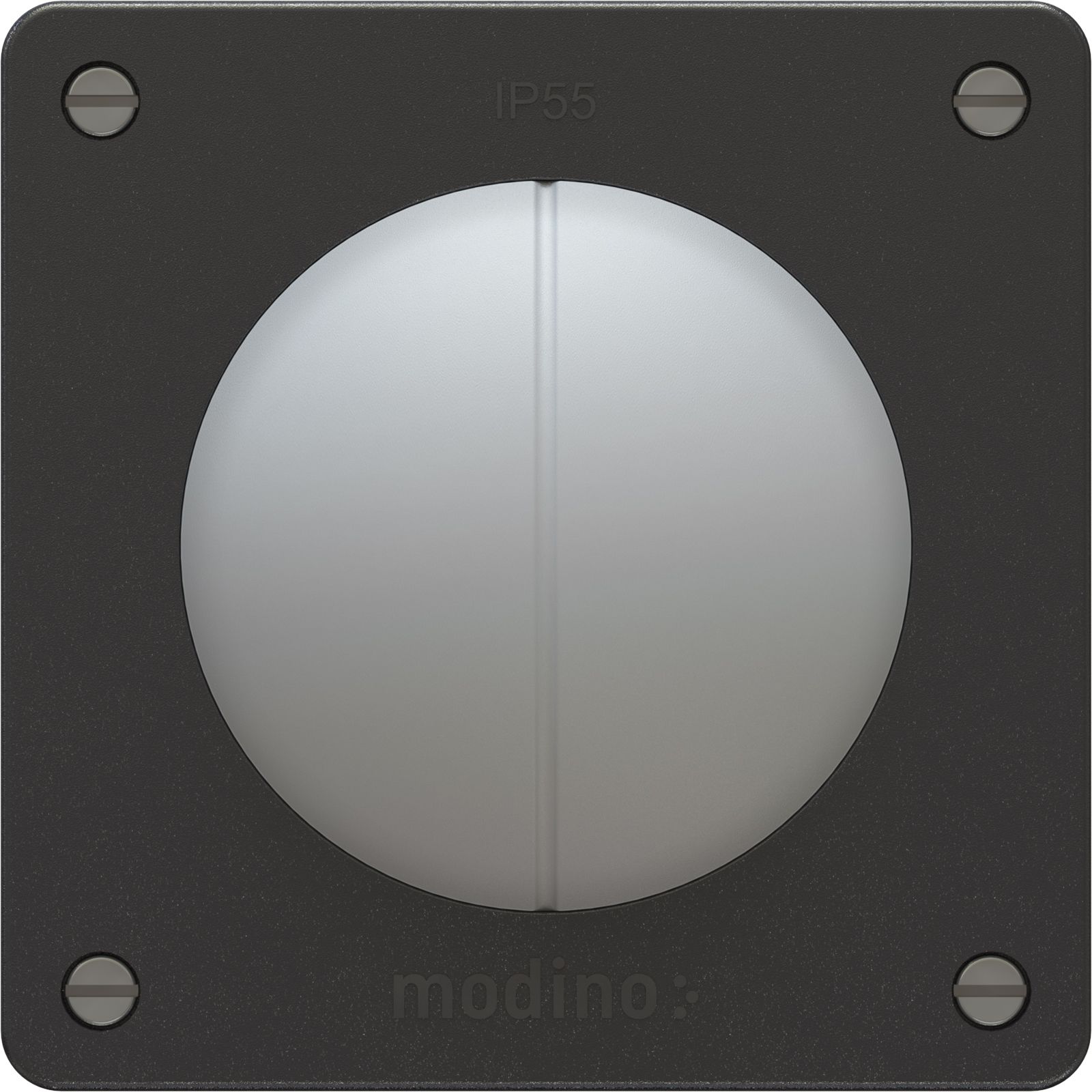 bouton-poussoir double NO/NF AP exo IP55 noir