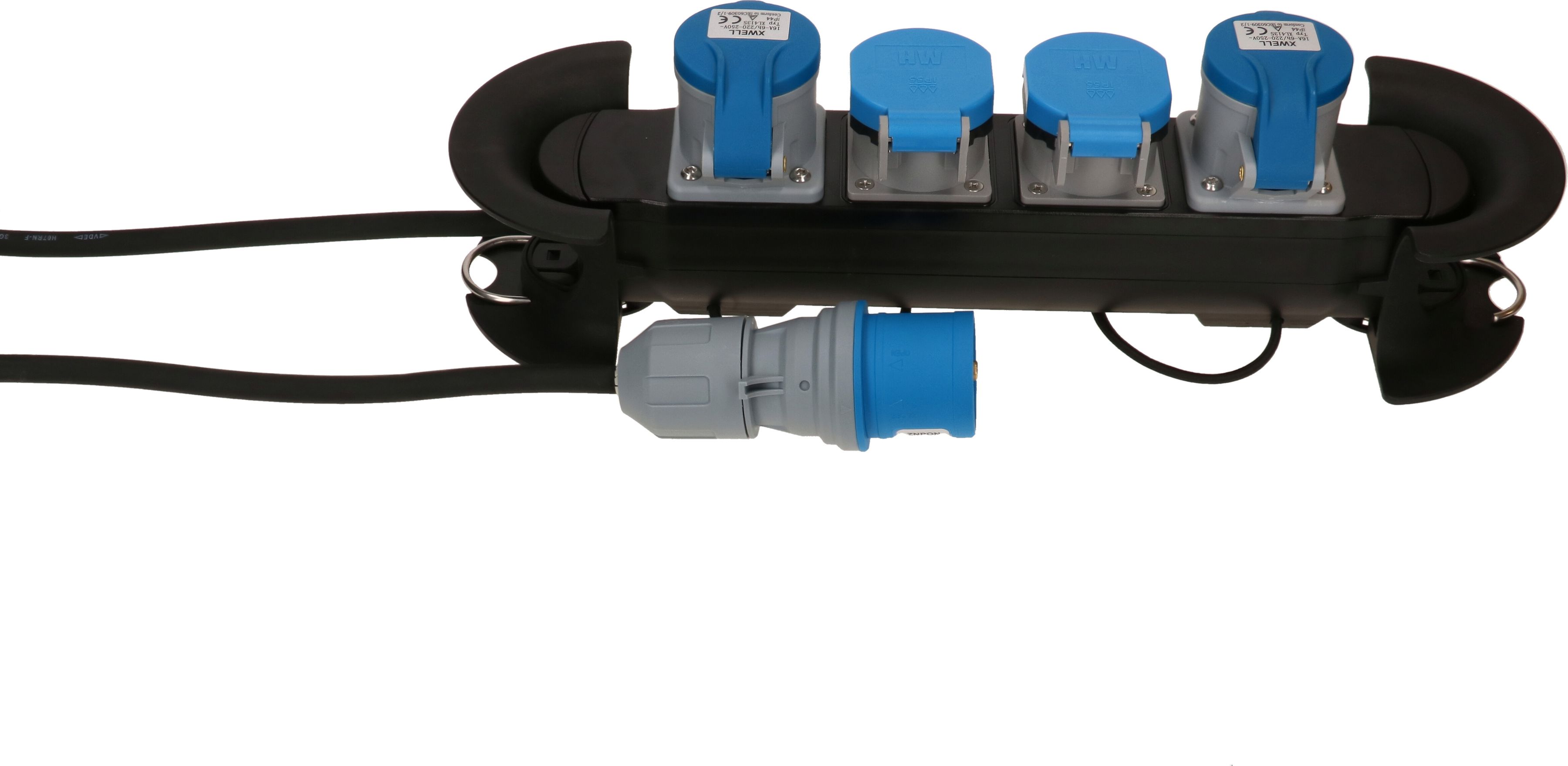 multiprise Construct Line 2x type 23 IP55 2x CEE16-3 noir 5m