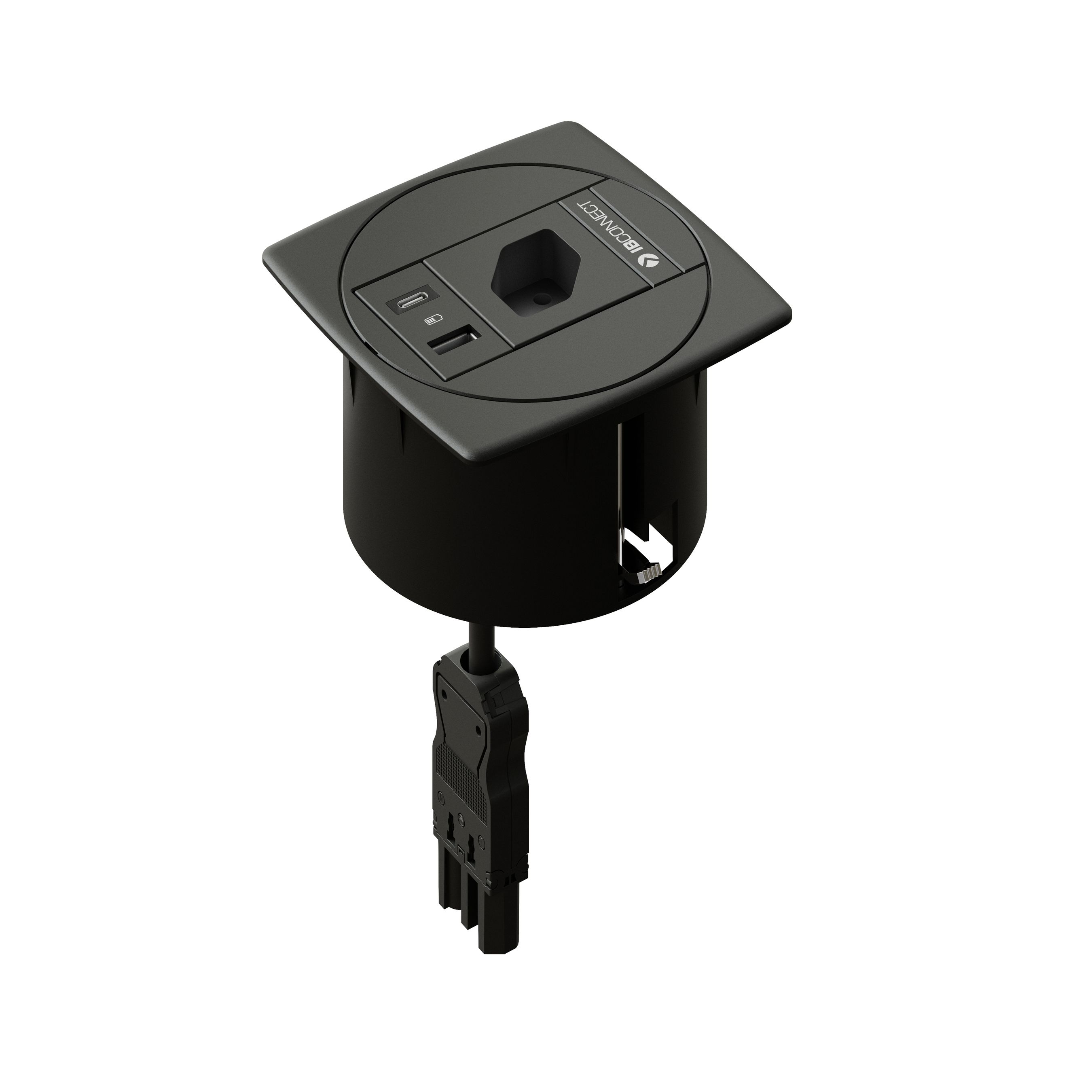 UNIT bloc multiprise anthracite 1x type 13 1x USB A/C