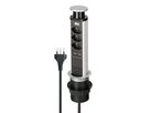 POP-UP Tischsteckdosenleiste / 3x Typ 13 mit BS / 2x USB A 2.4A