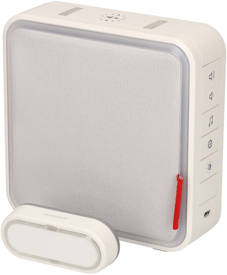 Kit carillon sans fil, portée=200 m, blanc, halo lumineux MP3