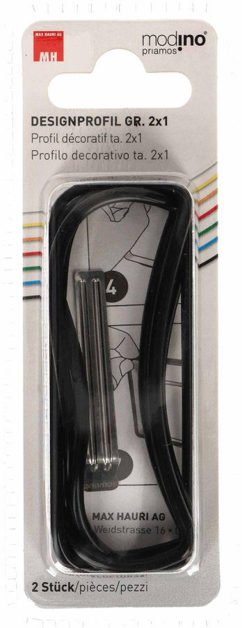 profil décoratif ta.2x1 priamos noir / 2 pièces