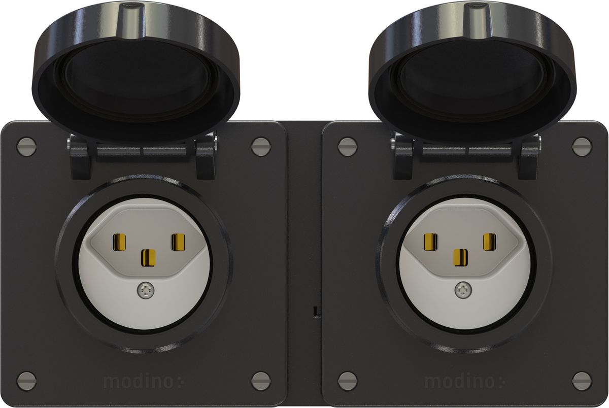 combinaison type 23 / type 23 ta.2x1 AP exo IP55 noir