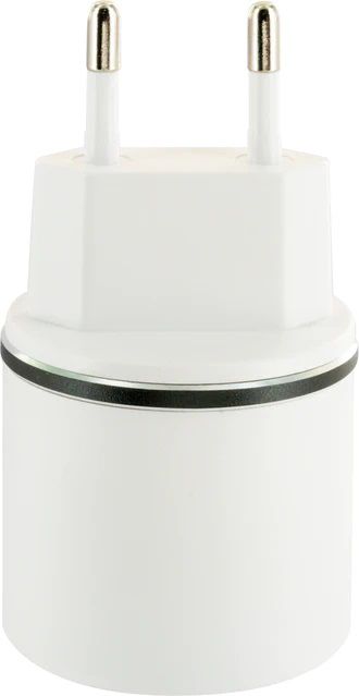 USB-adaptateur de charge 2x USB-A 12W blanc