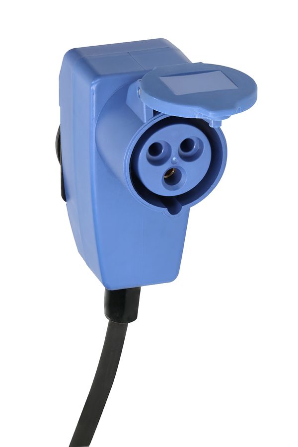 Prolunga CEE H07RN-F3G1.5 nero 1.5m IP44 3 poli angolata