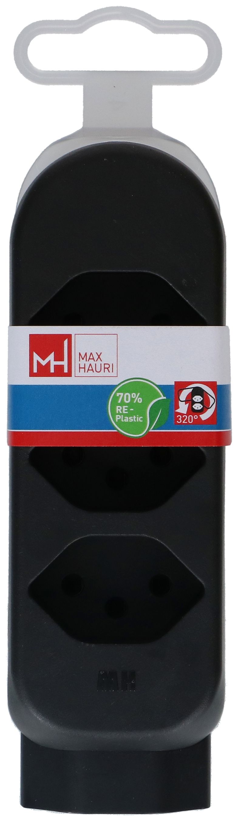 multi adaptateur ADAPT 3+1x type 13 noir rotatif Green+Fair