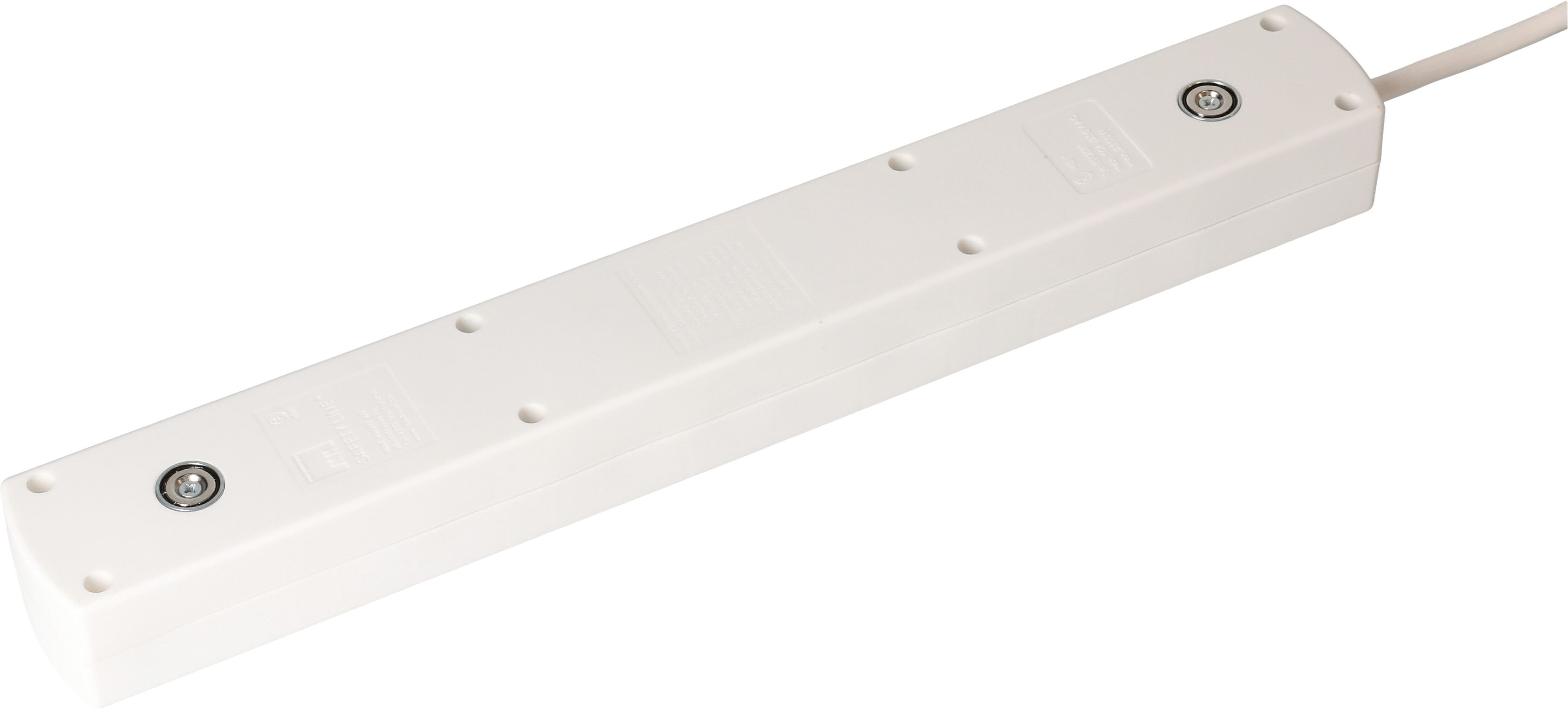 Steckdosenl. Safety Line 5xTyp 13 90°BS ws Schal. USB Mag.2m cli.