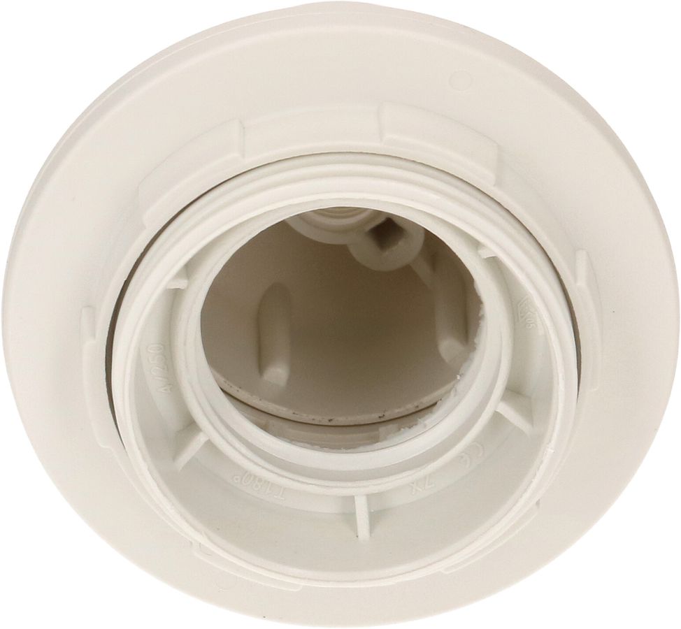 douille E27 à vis avec 2 anneaux M10x1 blanc