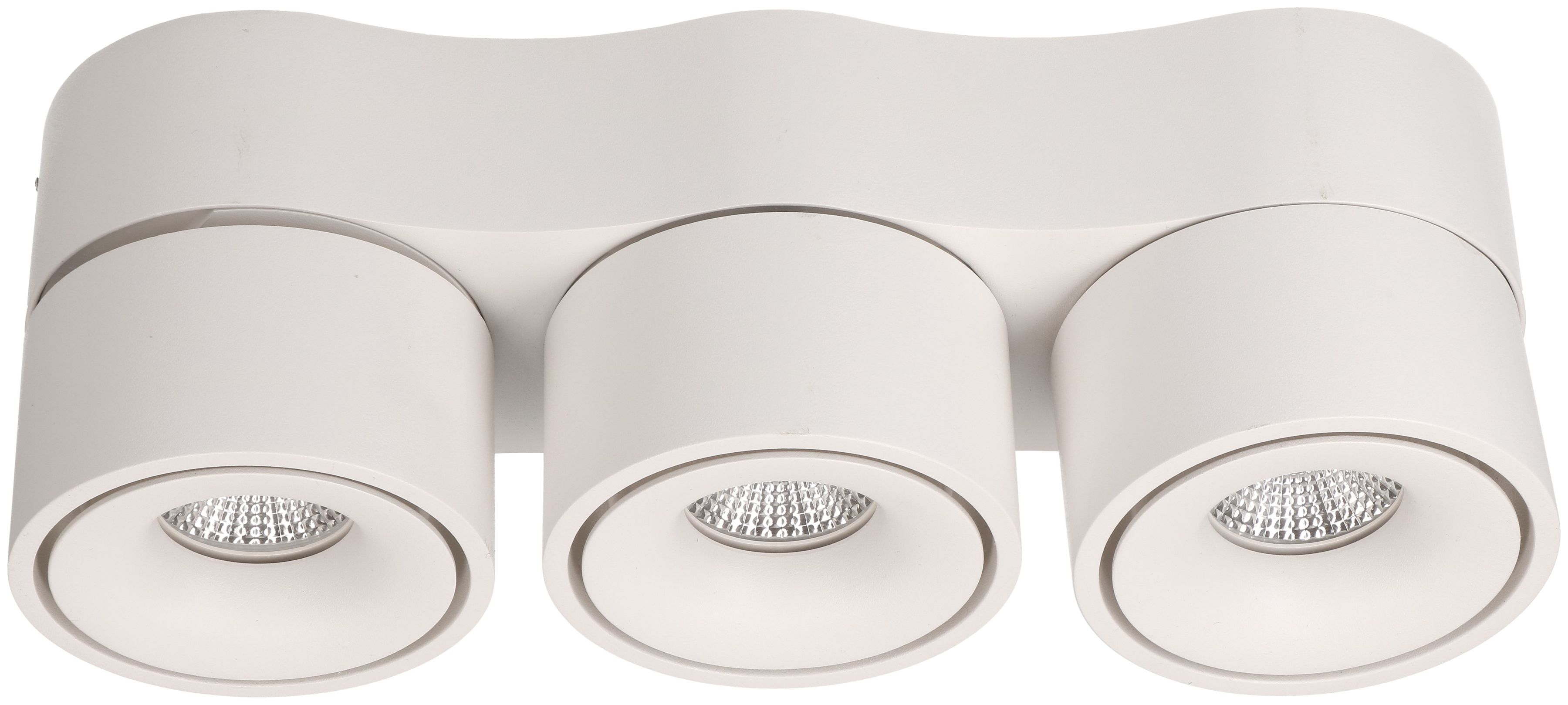 LED plafonnier TRIPLE SHINE blanc mat 3000K 2200lm 2x 36°