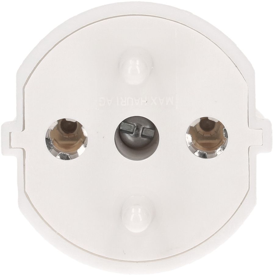 adaptateur fixe type 11 / fiche profilée CEE 7/17 blanc