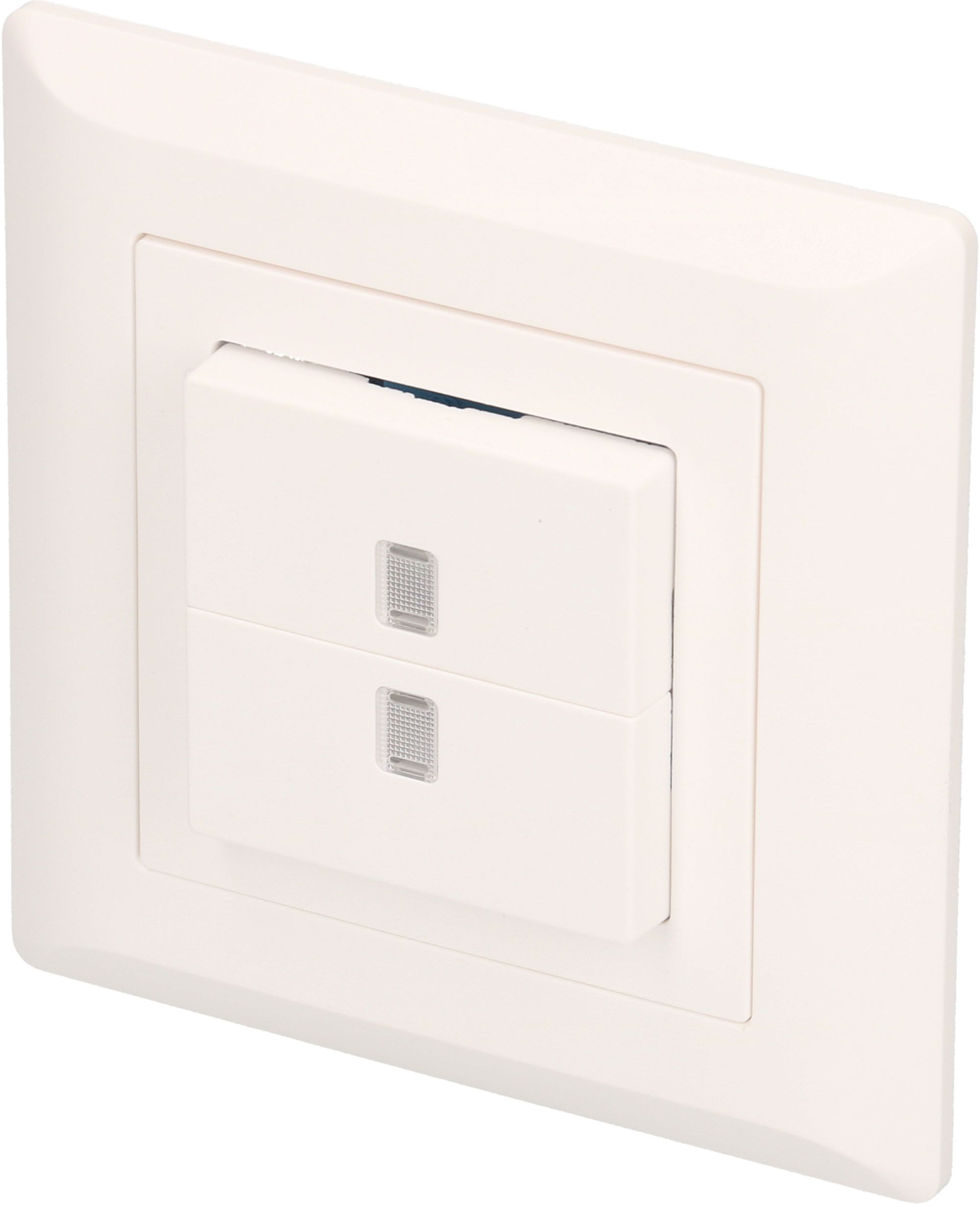 interrupteur à poussoir double schéma3+3 illu. jn ENC Kallysto bc