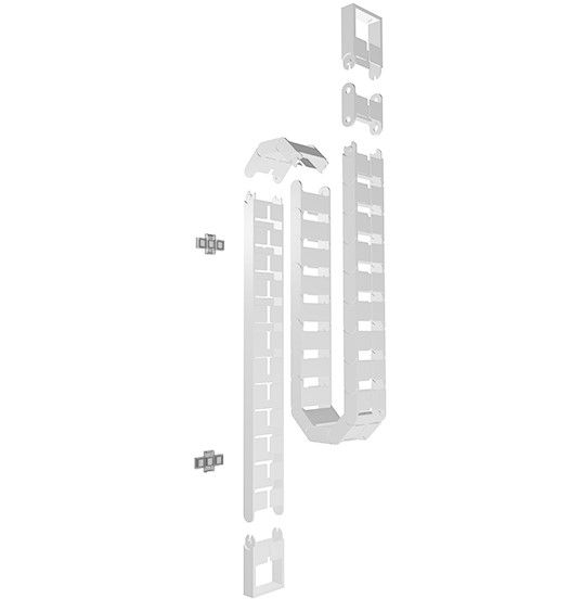 garniture serpentine de câble 1 Qube 1.24m blanc RAL9003 aimant