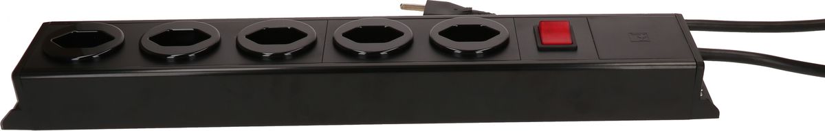 multiprise Power Line 5x type 23 noir/noir interrupteur 1.5m
