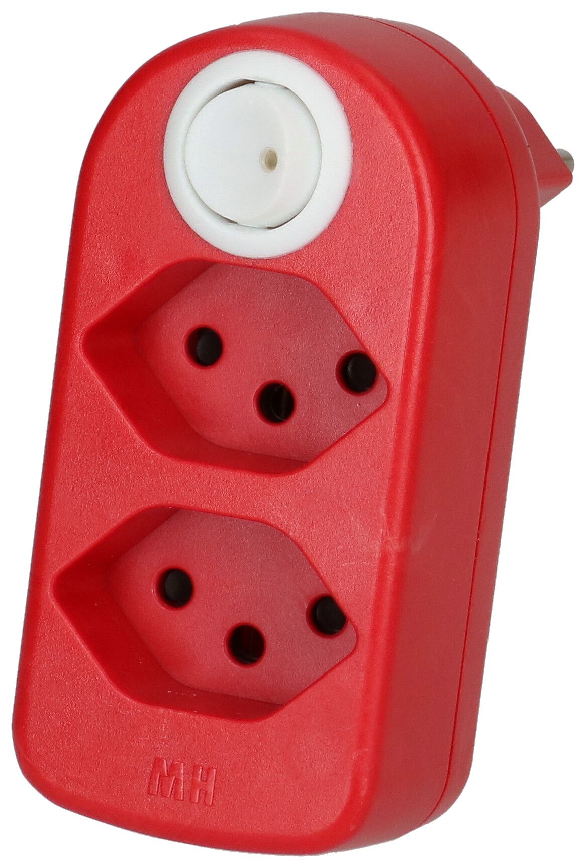 Multi adaptateur ADAPT 2x type 13 rouge rotatif interr. BS