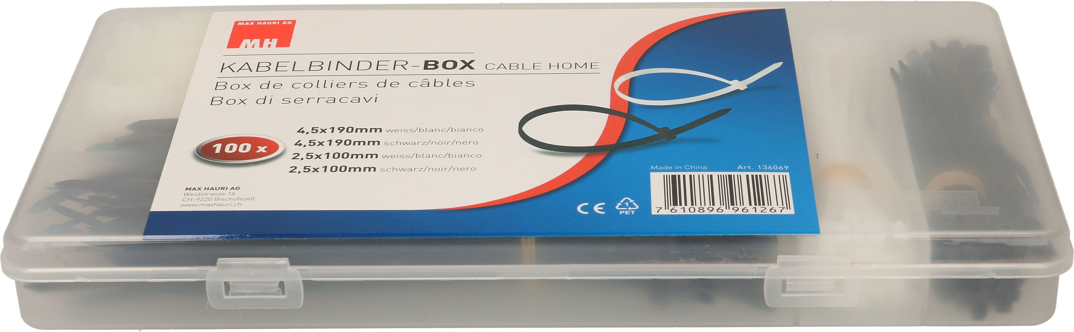 box de colliers de câble
