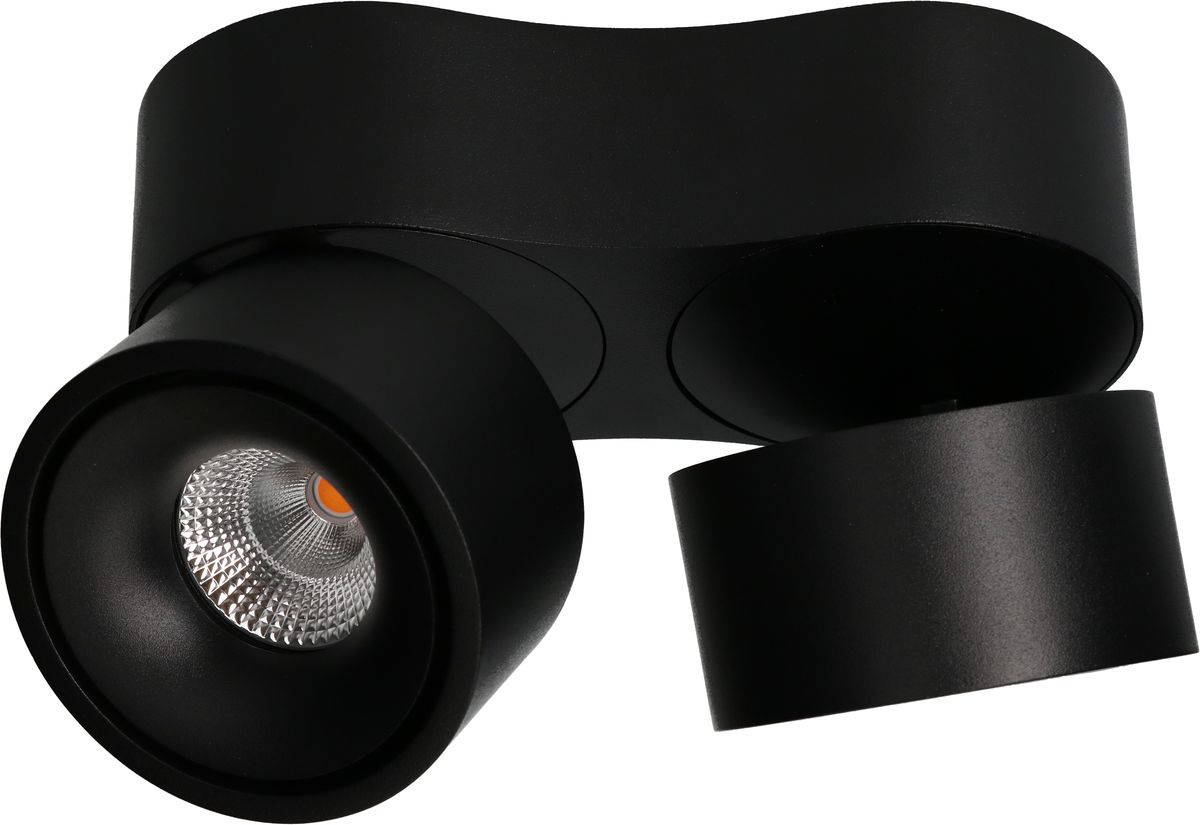 LED plafonnier DOUBLE SHINE noir 3000K 2200lm 2x 36°
