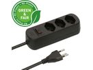 multiprise Basic Line 3x type 13 nr interrupteur 1.5m Green+Fair