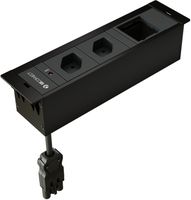 CUBOBOX bloc multiprise noir S 3 fois 2x type 13 1x module vide