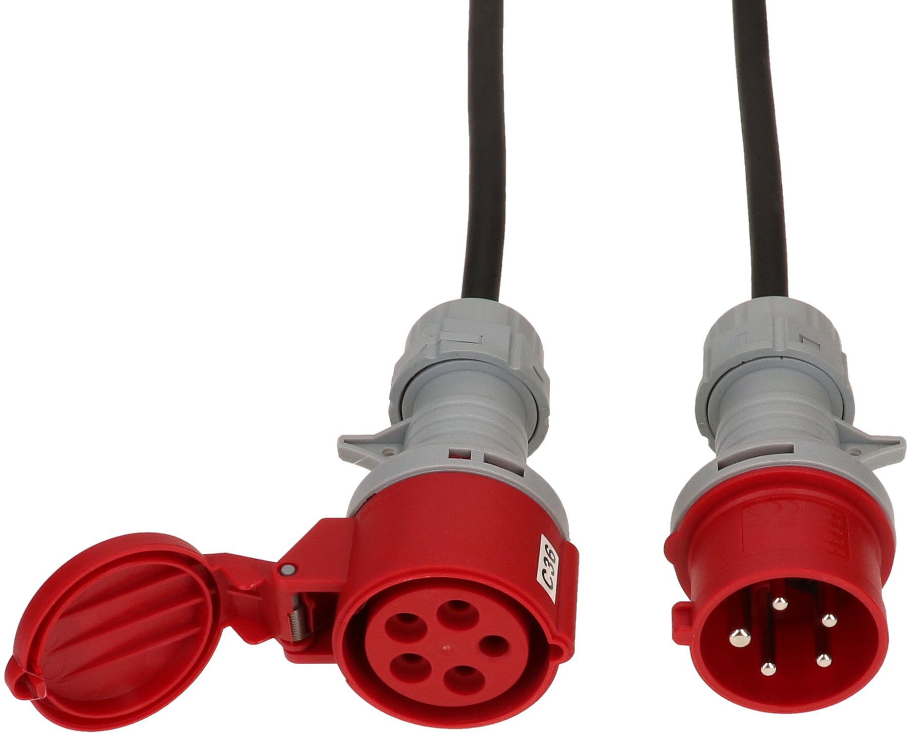 rallonge CEE H07RN-F5G1.5 noir 10m IP44 5 pôles