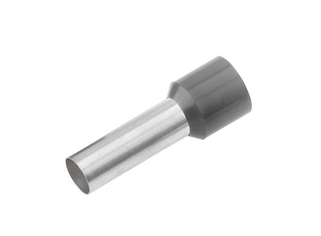 Cosse tubu. à sertir iso.4mm²/10mm gris DIN 46228 sans Iso. L2 10