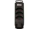 Multi adaptateur Safety Line 4x type 13 3-pôles noir +interrup.