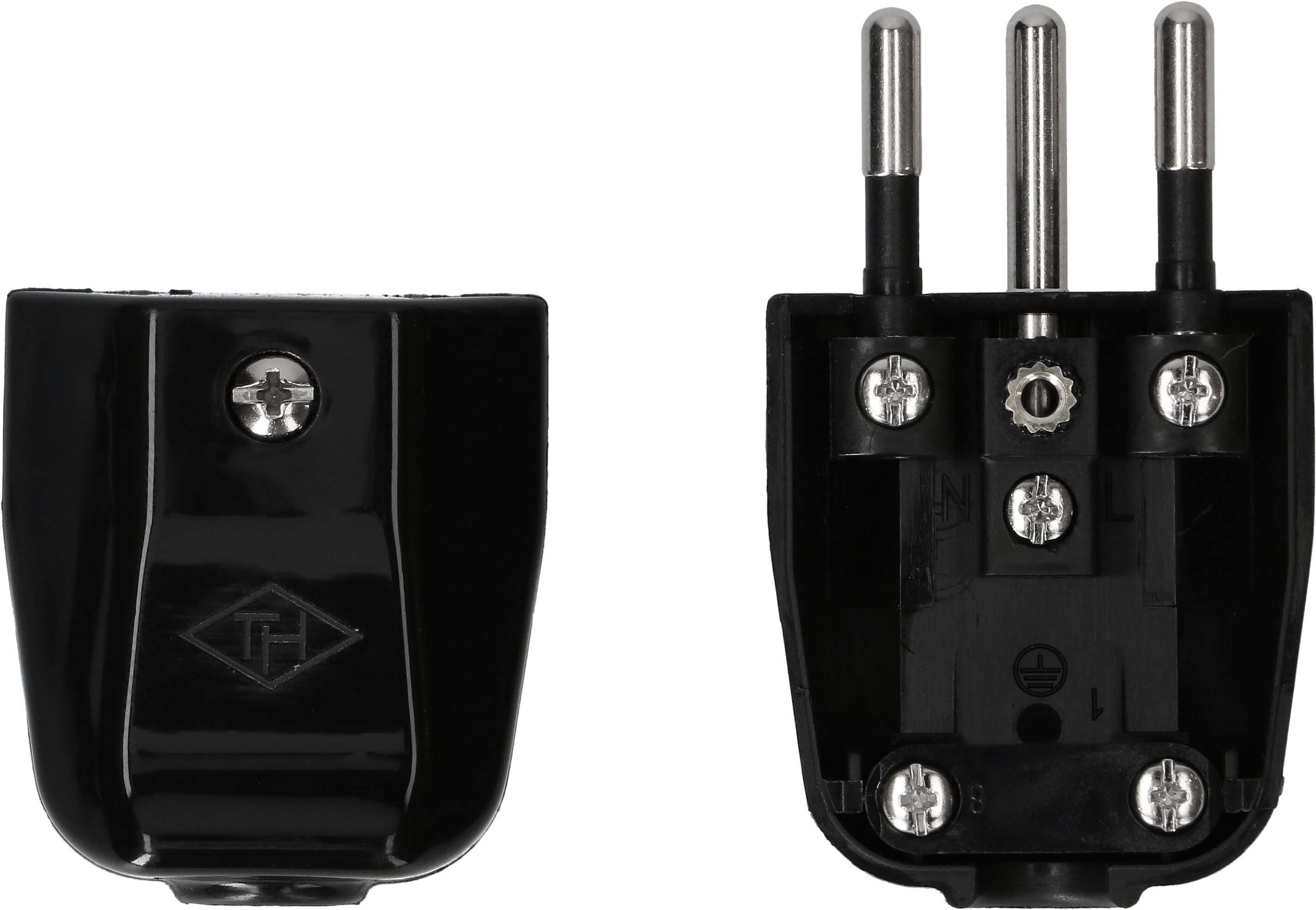 fiche TH type 12 3 pôles noir pour diamètre du câble 5.0-8.5mm