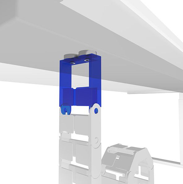 fixation par aimant fin Qube gris RAL7040