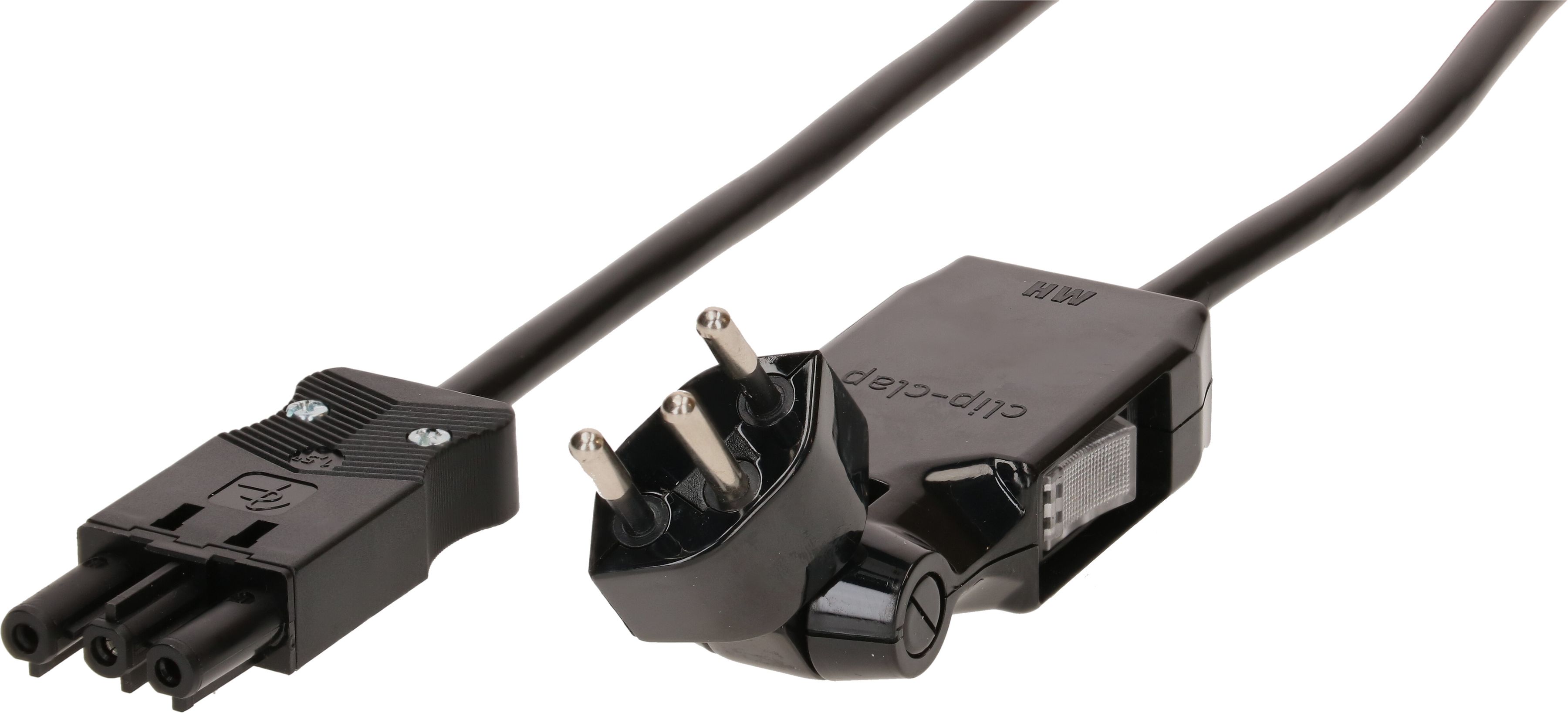 câble de racc. TD H05VV-F3G1.0 3m int. type 12 clip-clap / AC 166