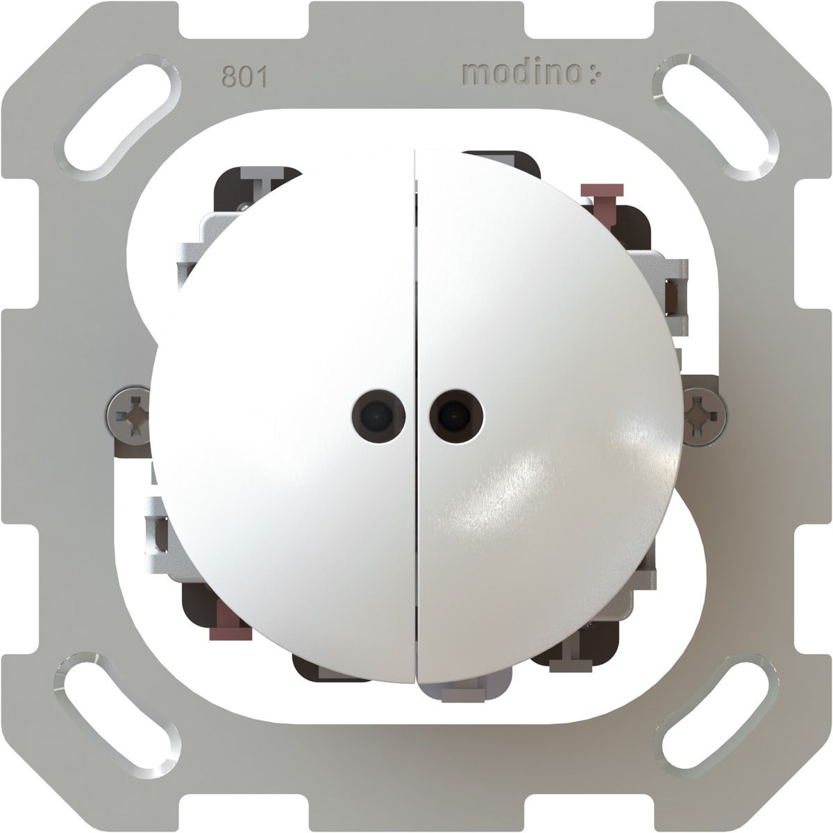 bouton-poussoir double NO/NF 2x illu. insert +pl.fr. exo IP55 bc