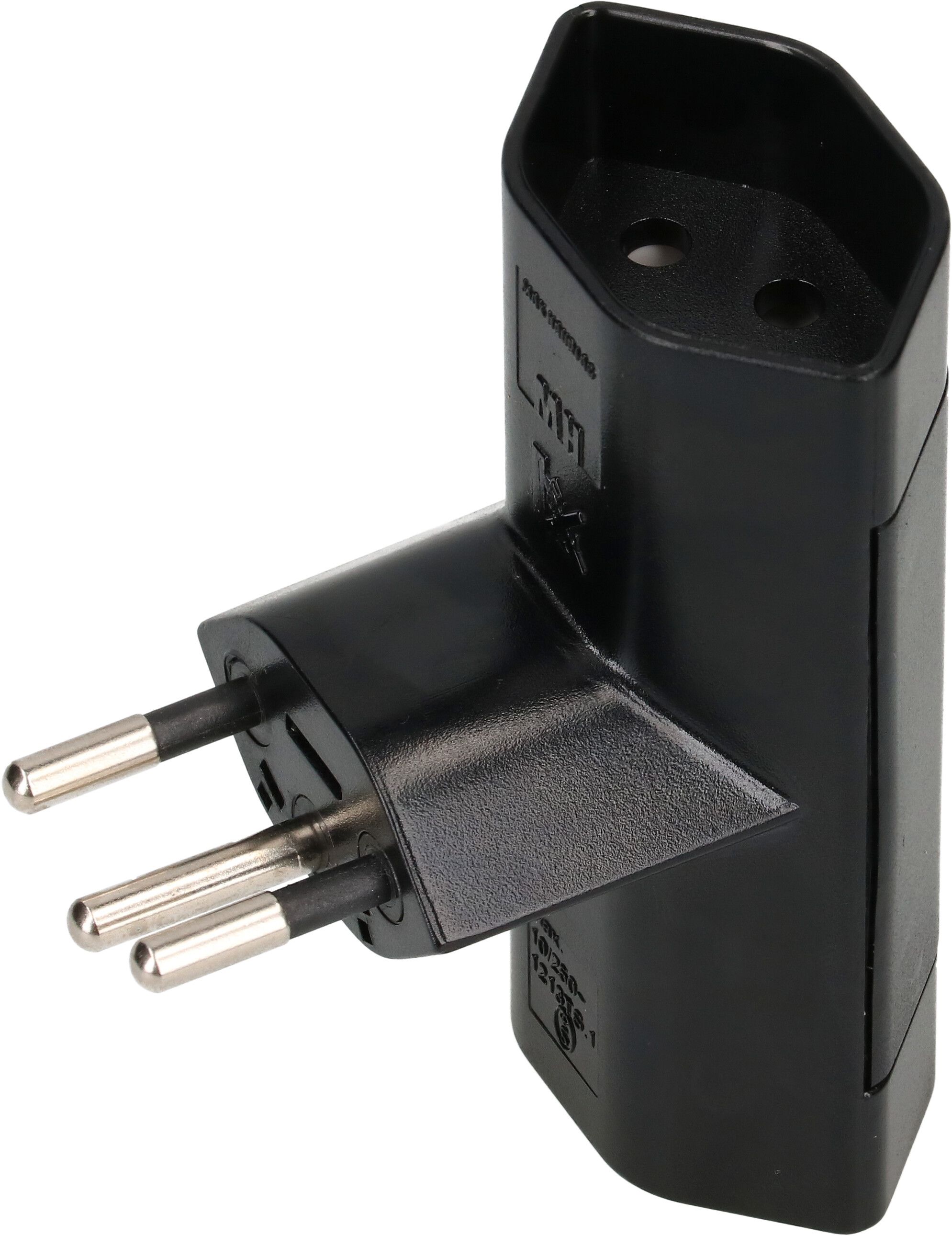 multi adaptateur 2x type 13 3 pôles noir
