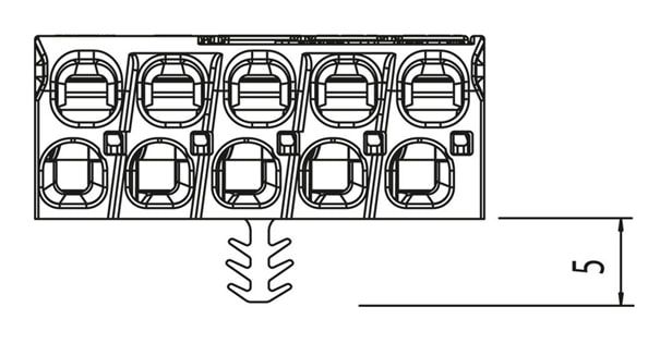 SLK7 borne de connexion 5 pôles 0.5-2.5mm2 super plat blanc