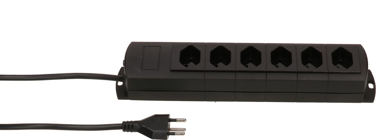 multiprise Prime Line 6x type 13 noir 10m