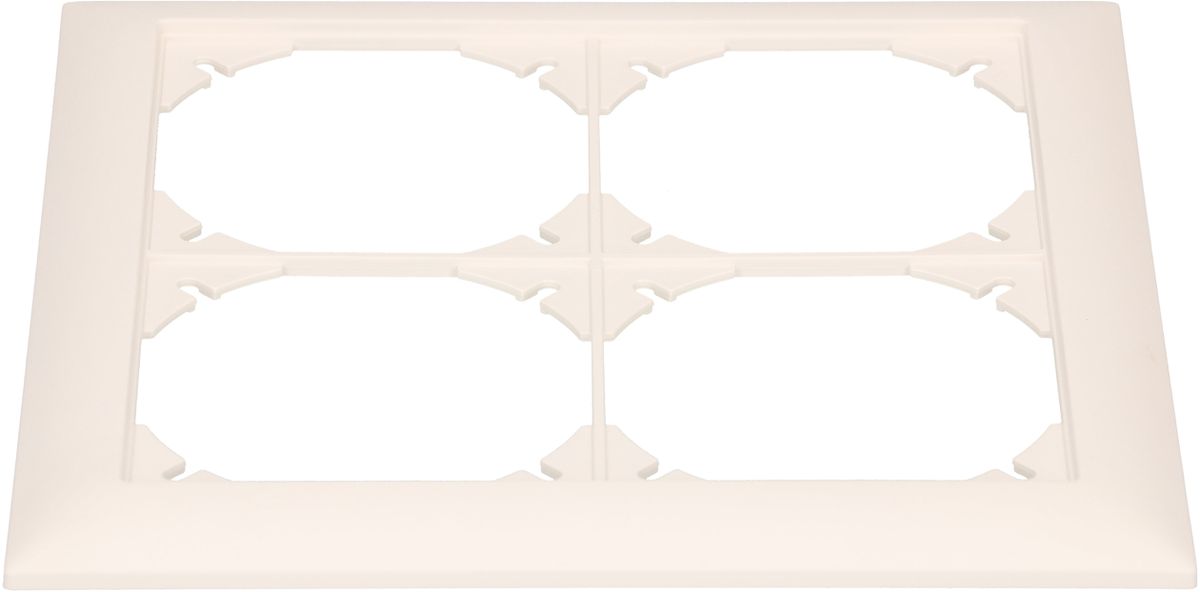 cadre de recouvrement+plaque de fixation ta.2x2 ENC EdizioDue bc