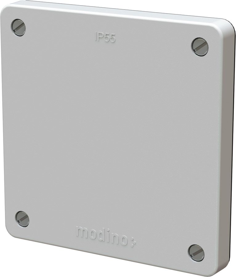 Blindabdeckung Frontset exo IP55 lichtgrau