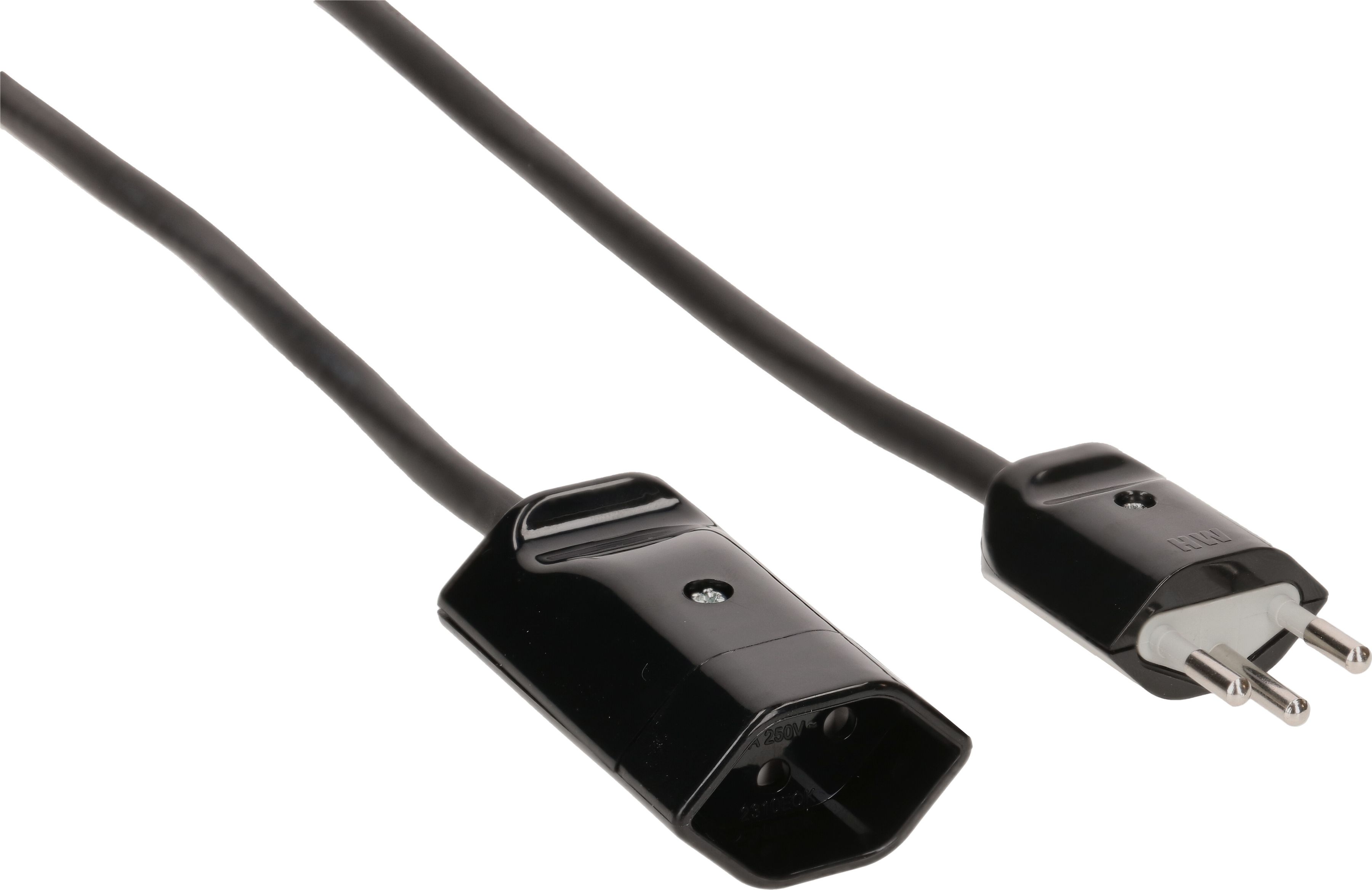 rallonge 3G1.0 5m noir blindé type 12 / type 13