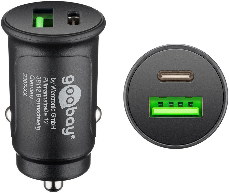 adaptateur de charge rapide USB voiture USB-C PD USB-A QC 27W nr