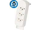 multi adaptateur ADAPT 3+1x type 13 blanc rotatif