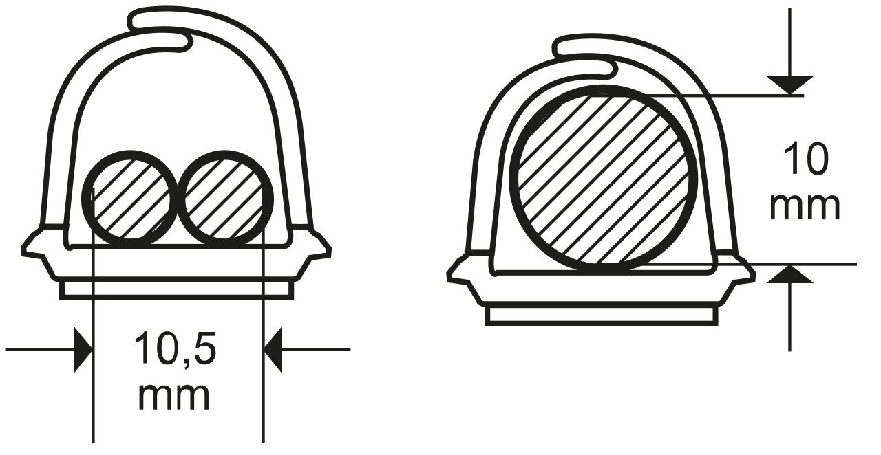 Goulotte 10mm blanc auto-adhésif 1m 3 pcs.