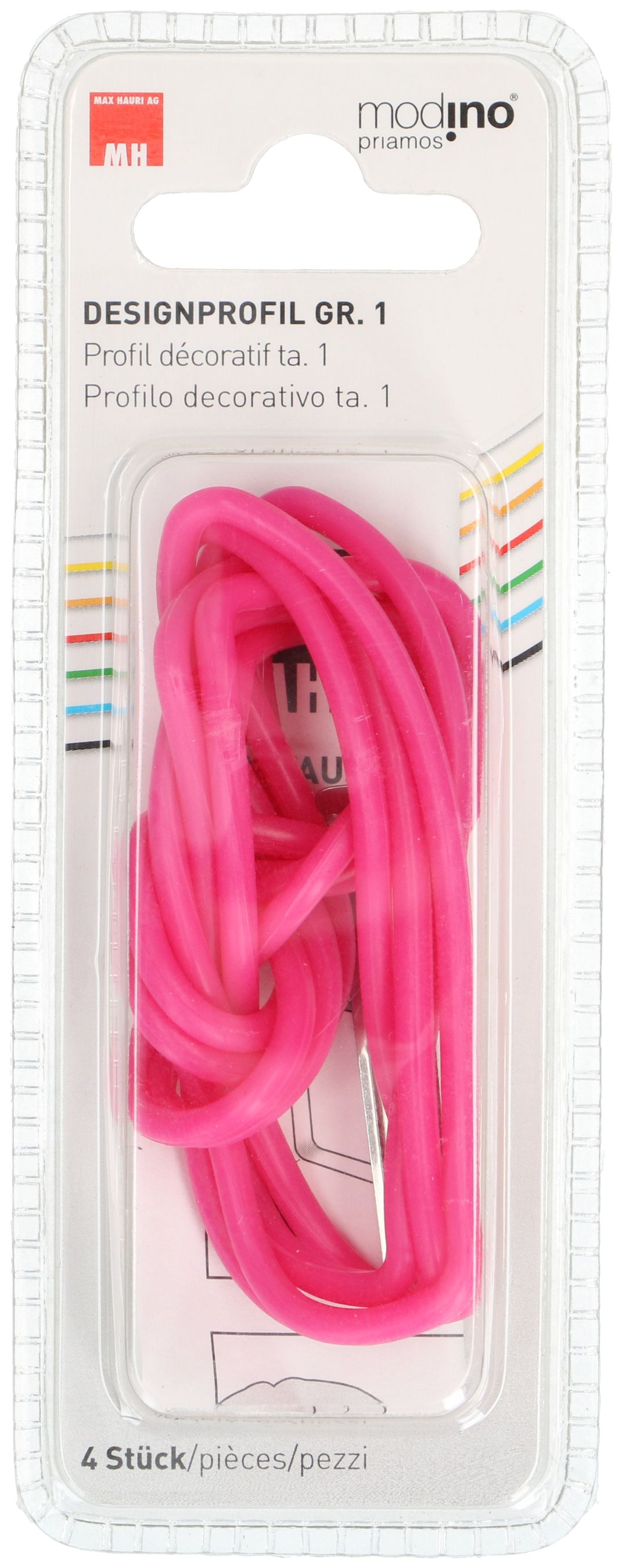 Designprofil Gr.1x1 priamos pink / 4 Stück