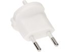 adaptateur fixe type 11 / fiche profilée CEE 7/17 blanc