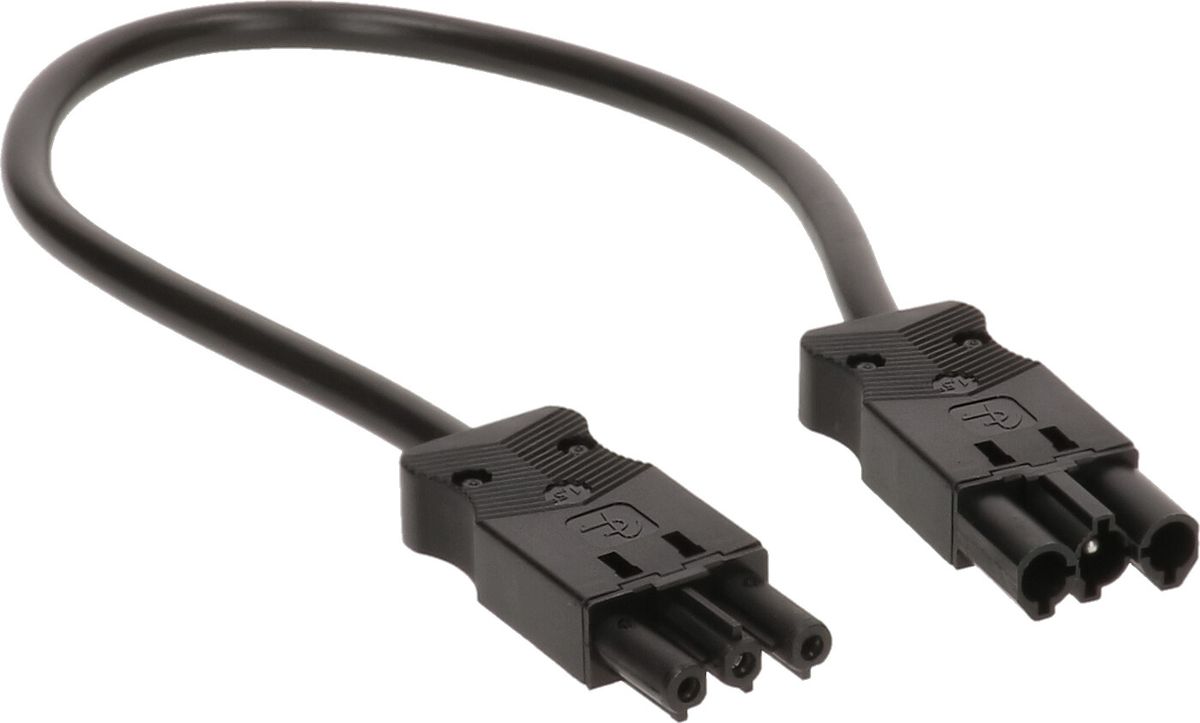 Rallonge TD H05VV-F3G1.5 0.5m noir AC 166