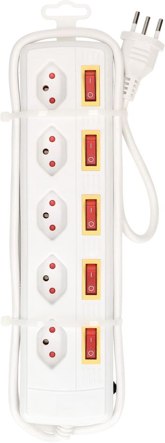 Steckdosenleiste Multi-Switch 5x Typ 13 BS weiss Schalter 1.5m
